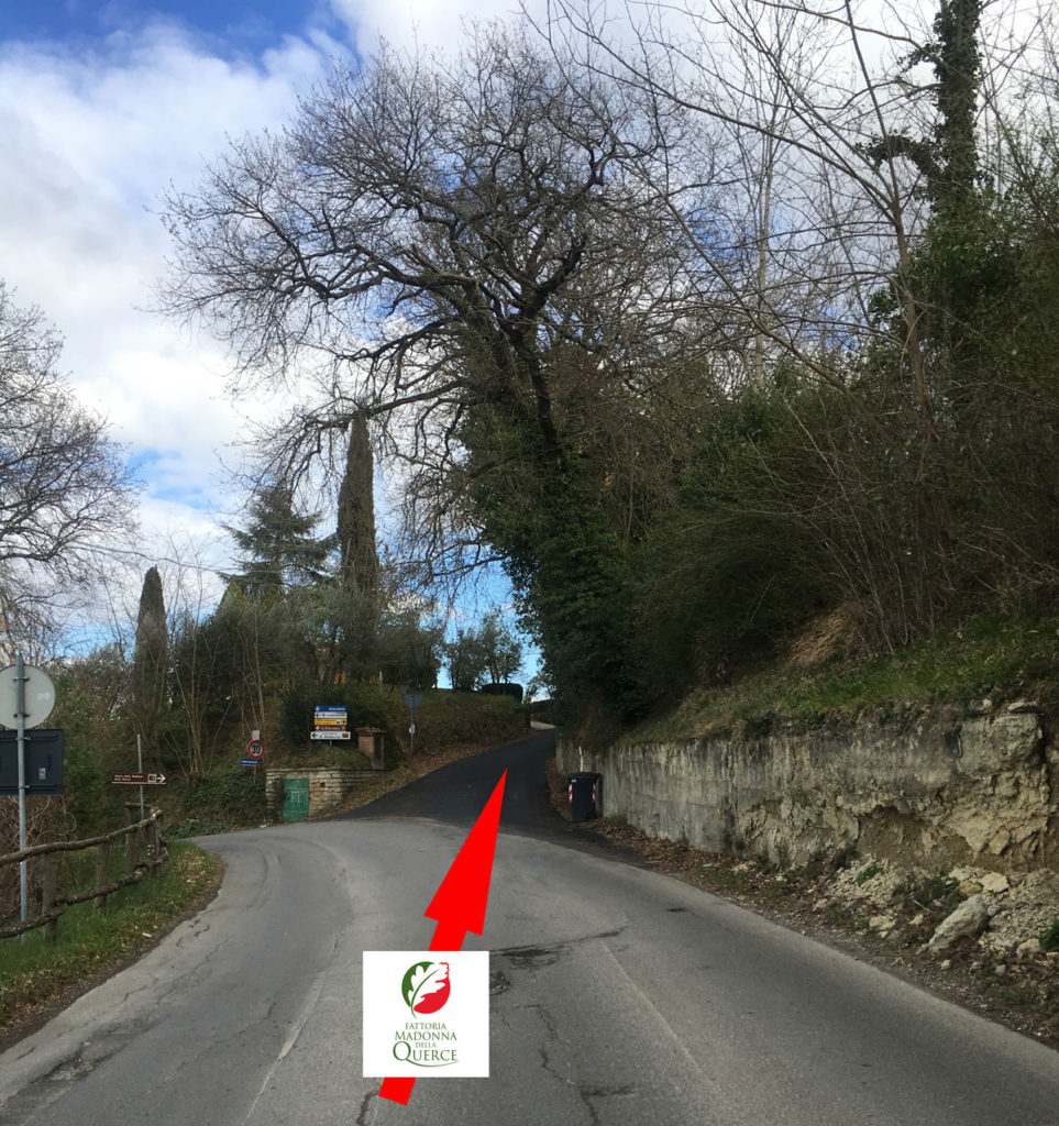 Bivio Via Antica Chiusina con Via Madonna della Querce
